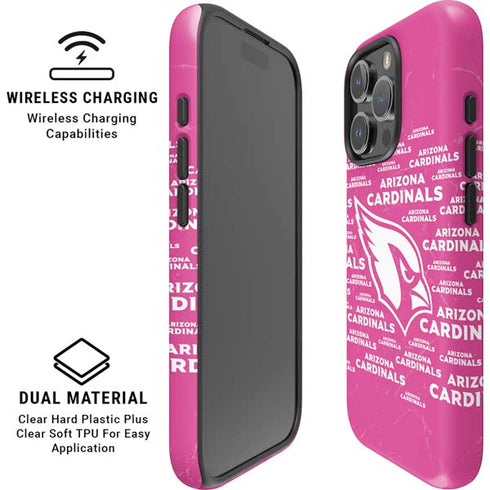 NFL Arizona Cardinals Pink Blast iPhone 16 Pro Magsafe Impact Case